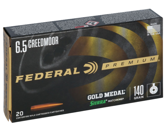 FEDERAL 6.5 CREEDMOOR 140 GR GOLD MEDAL SMK